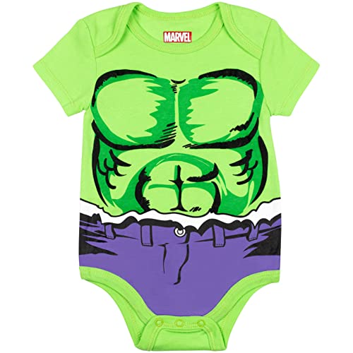 Marvel Baby Boys' 5 Pack Bodysuits - The Hulk, Spiderman, Iron Man and Captain America Multi 12 Months - Image 2