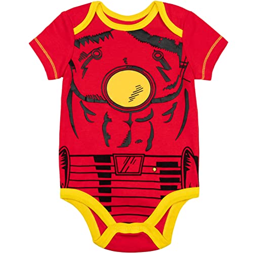 Marvel Baby Boys' 5 Pack Bodysuits - The Hulk, Spiderman, Iron Man and Captain America Multi 12 Months - Image 4