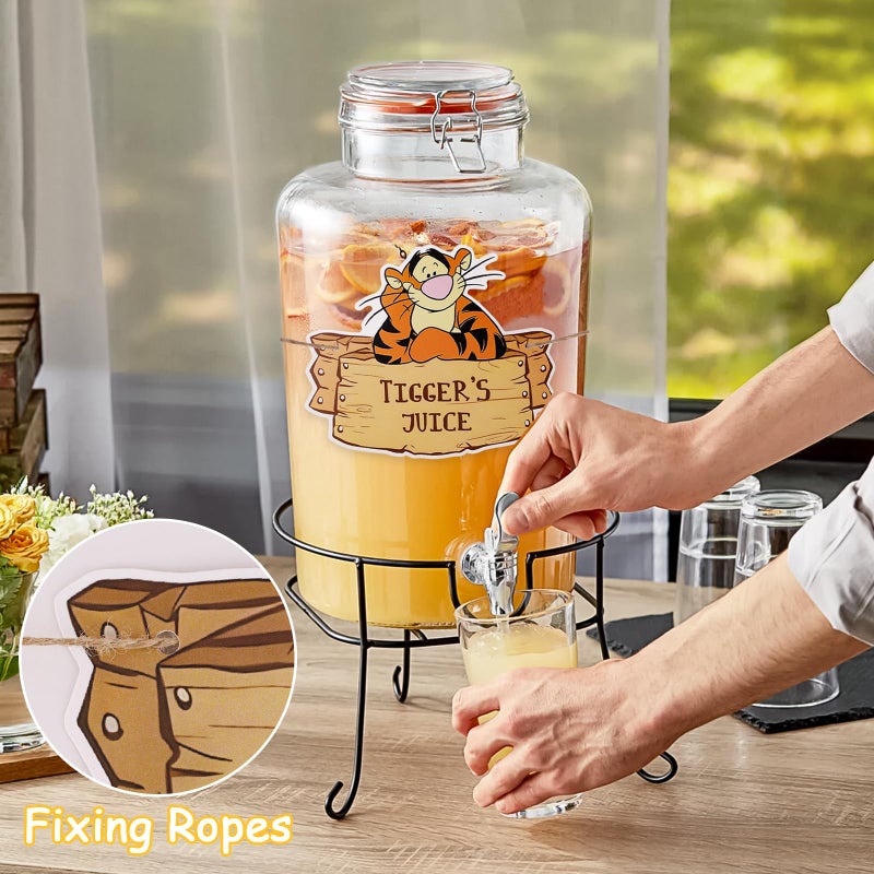 MEMOVAN Winnie Party Drink Label for The Pooh Baby Shower Decorations Winnie Food Labels Food Signs Winnie Centerpieces Sticks for Winnie Birthday Party - Image 3
