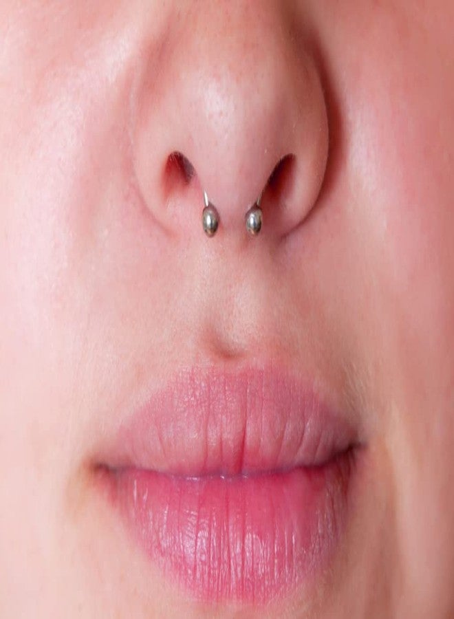 D.Bella 16G 14G Variety of Sizes Horseshoe Rings Surgical Steel Nose Septum Horseshoe Hoop Earring Eyebrow Tragus Lip Rings Daith Helix Piercing Jewelry for Women Men 6-12mm Smily Piercing Jewelry - Image 5