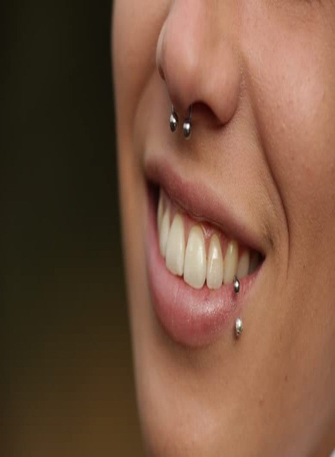 D.Bella 16G 14G Variety of Sizes Horseshoe Rings Surgical Steel Nose Septum Horseshoe Hoop Earring Eyebrow Tragus Lip Rings Daith Helix Piercing Jewelry for Women Men 6-12mm Smily Piercing Jewelry - Image 4