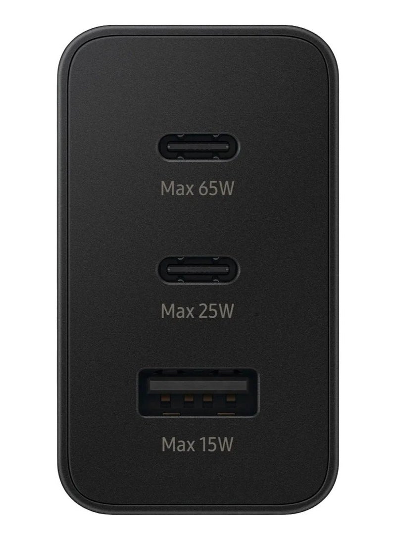 شاحن سريع GaN بقدرة 65 واط بمقبس بريطاني، مزود بـ 3 منافذ USB-C و USB-A، يدعم الشحن المتزامن لعدة أجهزة، متوافق مع أجهزة الكمبيوتر المحمولة وهواتف iPhone وSamsung و - Image 2