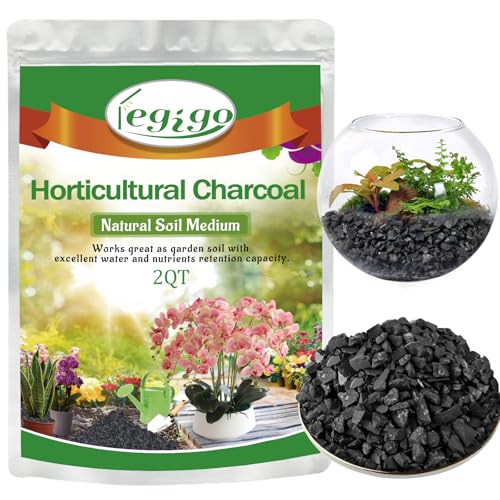 Legigo 2 QT Horticultural Charcoal- Natural Charcoal for Plants, Biochar Soil Amendment for Indoor Plants, Terrariums, Orchids Potting Mix and Gardening - Image 1