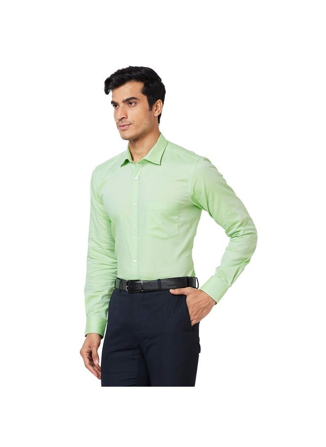 بارك أفينيو قميص بارك أفينيو رجالي بقصّة Slim Fit (PMSX17126-N2_أخضر فاتح)  - Image 3