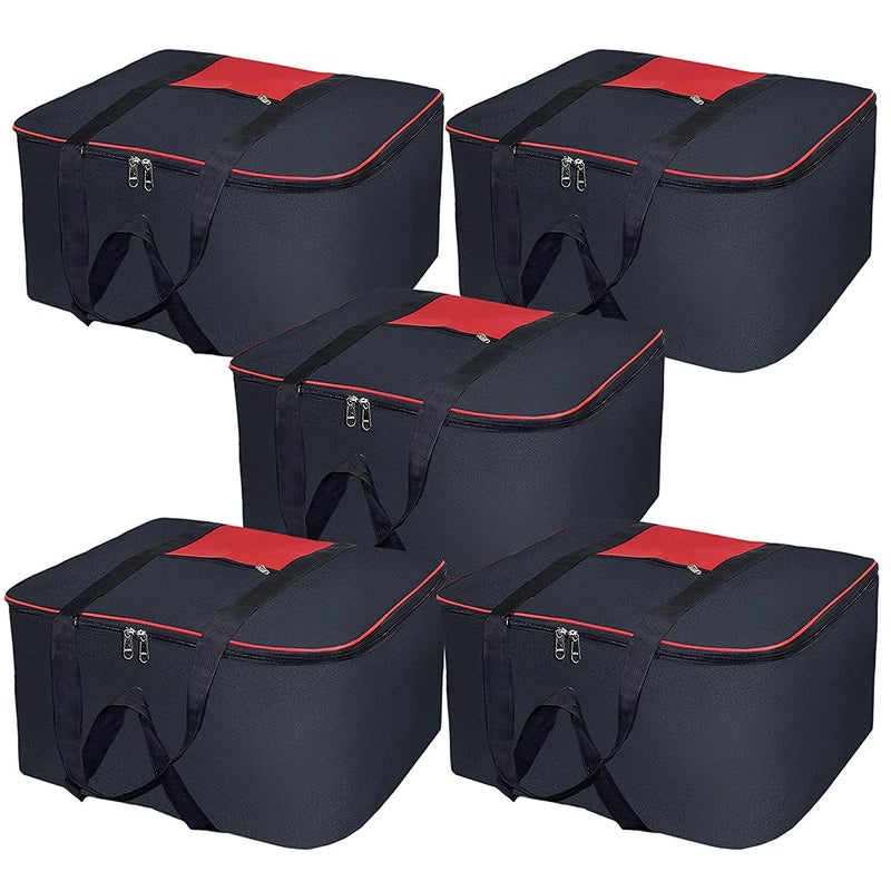 Haimac Nylon Storage Bag with Zippered Closure and Handle 54x46x28cm Pack Of 5 Multipurpose Bag - Image 1