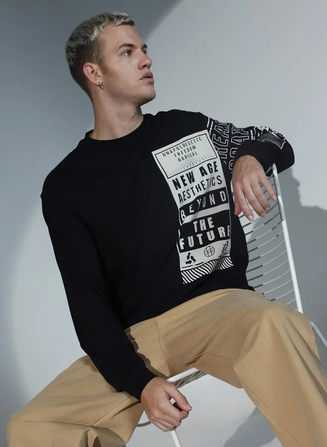 Hubberholme Black T-Shirt For Men