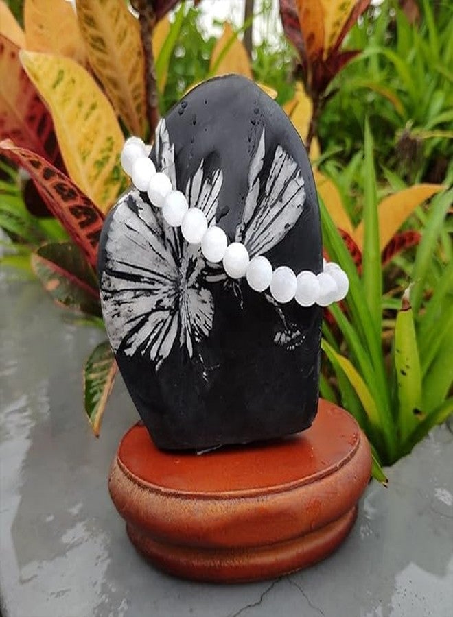 GEMTUB Selenite 7 Chakra Wand and Natural Selenite Bracelet Combo Natural Selenite Wand with 7 Chakra Symbol Embosed and 8 MM Bead Size Selenite Bracelet for Reiki Healing and Crystal Healing - Image 5