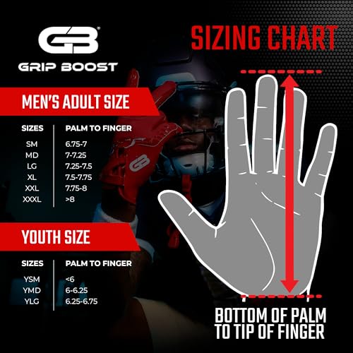 Grip Boost Football Gloves - Peace Stealth 6.0 Boost Plus Sticky Technology - Adult and Youth Football Gloves for Wide Receiver - Men's and Boys Sizes (White/Black, Large) - Image 3