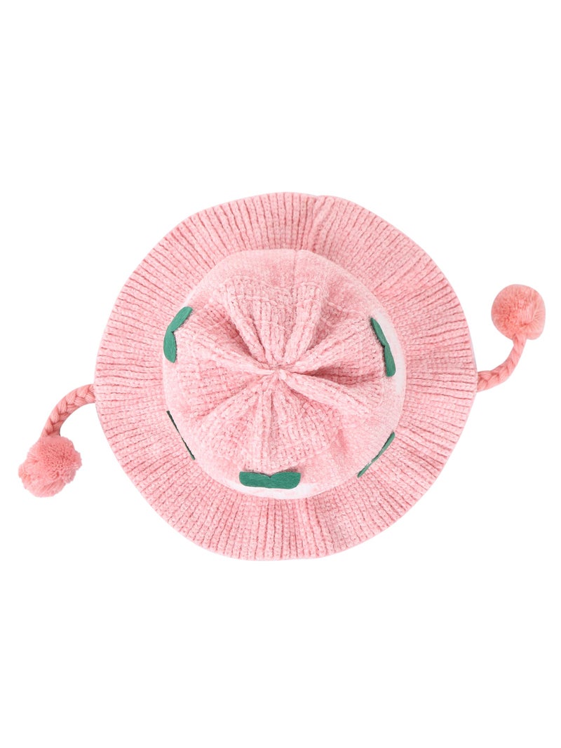 FabSeasons Faux Fur Baby Winter Bucket Hat/Cap for Kids of Age 2-5 Years, Fluffy Fuzzy Warm Hats for Boys & Girls, Pink - Image 5