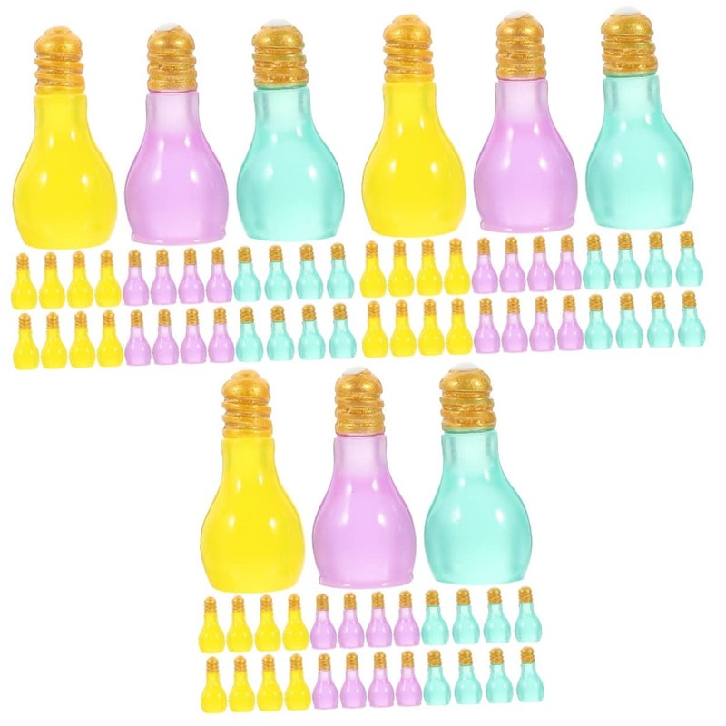 Luminous Mini Resin Bulb Keychain DIY Pendants For Decor Phone Cases Crafts 2 Pack - Image 2