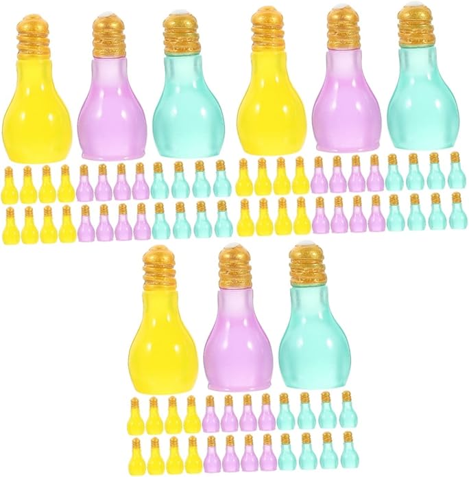 Luminous Mini Resin Bulb Keychain DIY Pendants For Decor Phone Cases Crafts 2 Pack - Image 1