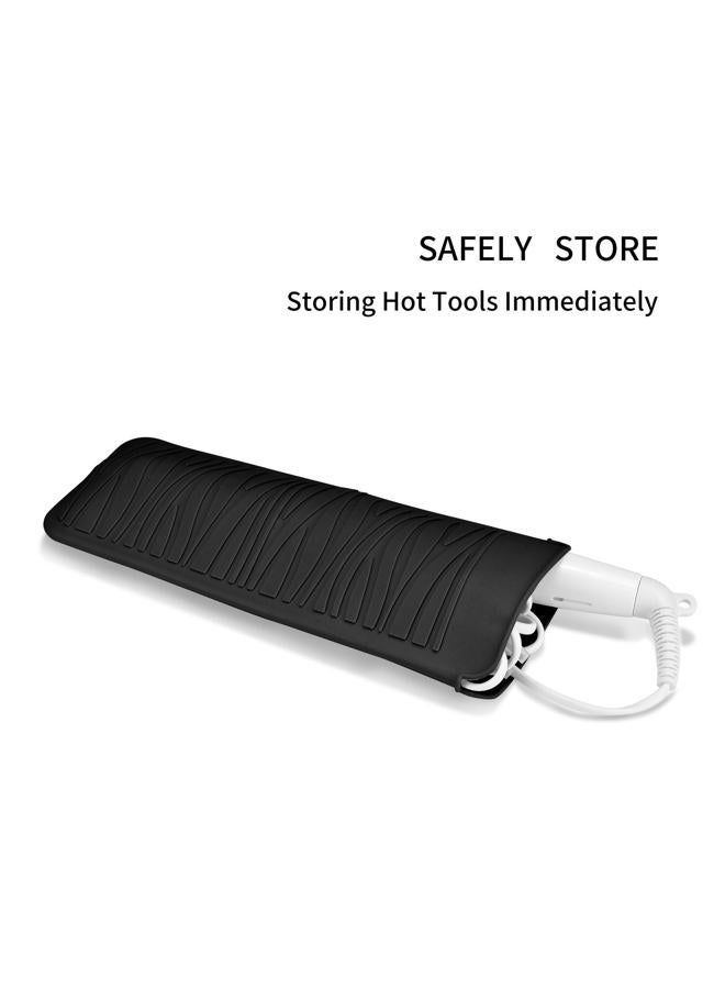 EIOKIT Silicone Heat Resistant Travel Mat Pouch for Hair Straightener,Crimping Iron,Hair Curling Iron,Hair Curling Wand,Flat Iron,Hair Waving Iron and Hot Hair Styling Tools (2 Pack) - Image 4