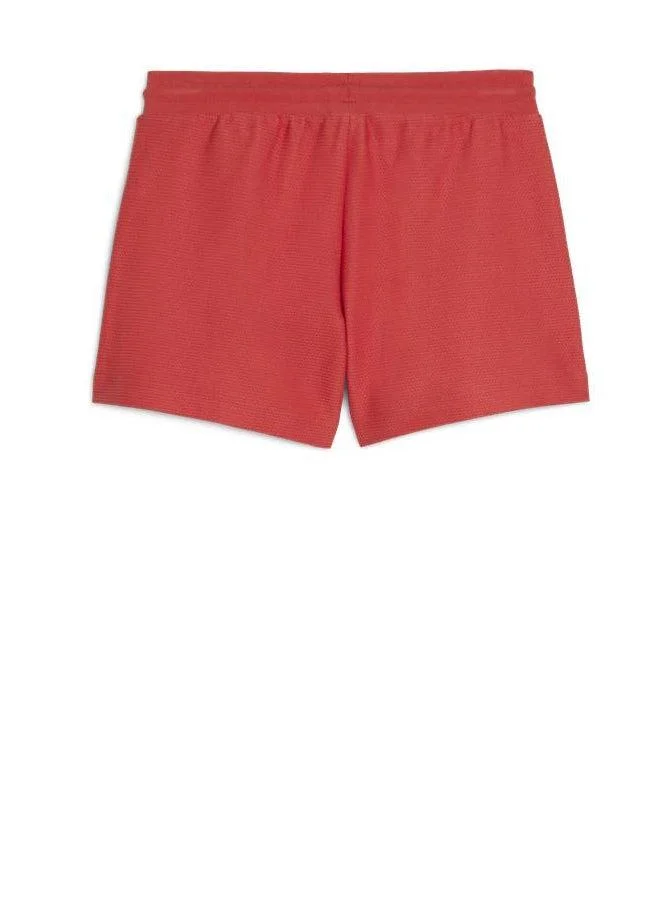 PUMA red 4" Premium Jacquard Shorts for Women | Best Price UAE