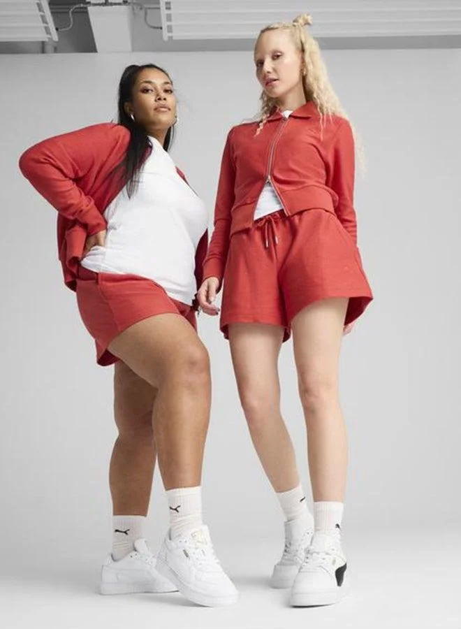 PUMA red 4" Premium Jacquard Shorts for Women | Best Price UAE
