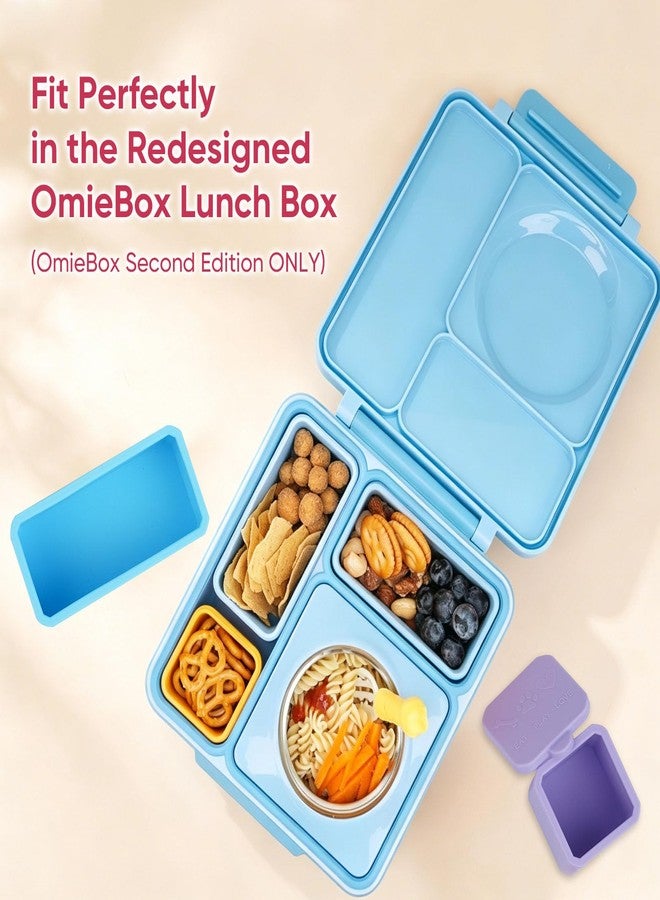 OGNWFUNK 6 Pack Silicone Lunch Box Divider Compatible with OmieBox - Leakproof Dip Containers, Reusable Soft Silicone Snack Containers for crackers,nuts,Salad Dressing & Snacks On the Go - Image 3