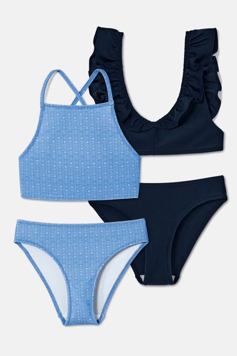 Tchibo طقم بيكيني للبنات من قطعتين، أزرق - Image 3