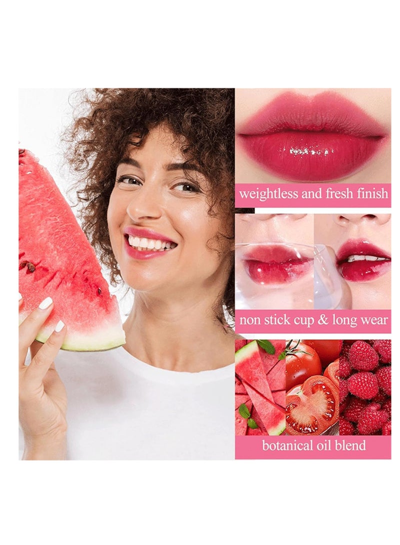 FAFAMOON Lip Tint Stain Set, Mini Liquid Water Tint,Korean Lip Gloss Moisturizing Natural,Long Lasting Waterproof,Multi-Use Lip and Cheek Tint(Watermelon) - Image 3