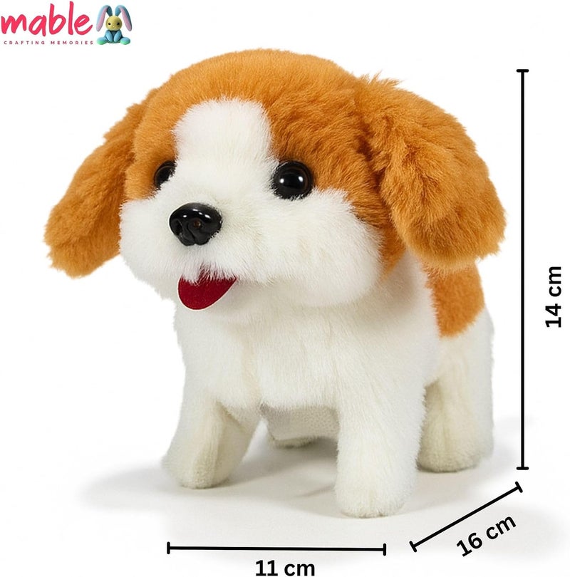 MABLE Walking & Barking Dog Toy for Kids | Snooby Plush Puppy with Sound & Movement | Soft Interactive Battery Operated Toy for Toddlers & Babies | Adorable Moving Puppy Toy ( Asorted Color ) - Image 2