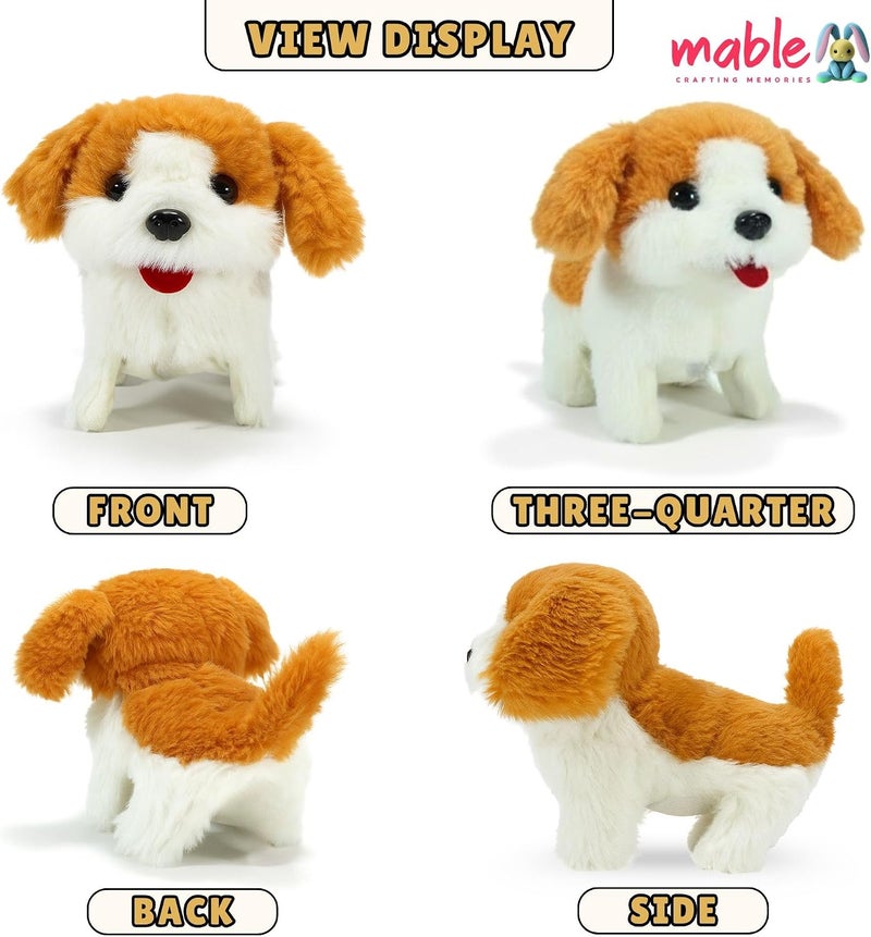 MABLE Walking & Barking Dog Toy for Kids | Snooby Plush Puppy with Sound & Movement | Soft Interactive Battery Operated Toy for Toddlers & Babies | Adorable Moving Puppy Toy ( Asorted Color ) - Image 5