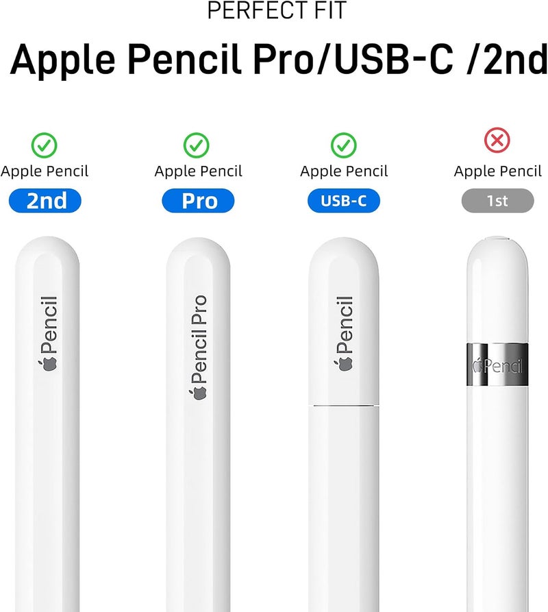 ELETIUO 3 Pack Ergonomic Silicone Grips Compatible with Apple Pencil 2nd/USB-C/Pro,Soft Protective Sleeve Holder,Anti-Slip Cover for iPad Pro 11/12.9 inch,Purple - Image 2