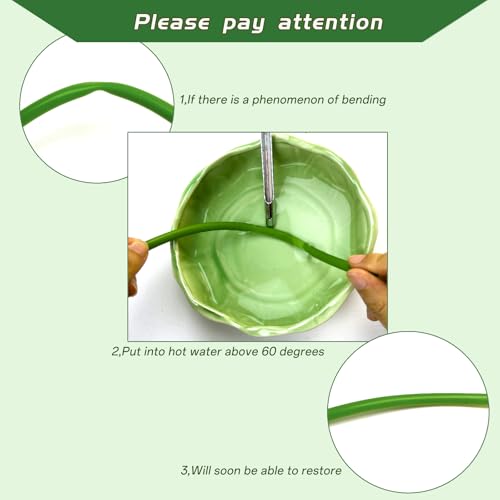 Threemonkys Green tubular flower stems wrap, used to thicken artificial flower stems, DIY wedding bouquet (Green 5MM50PCS) - Image 4