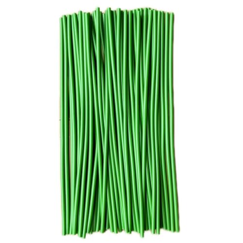 Threemonkys Green tubular flower stems wrap, used to thicken artificial flower stems, DIY wedding bouquet (Green 5MM50PCS) - Image 1