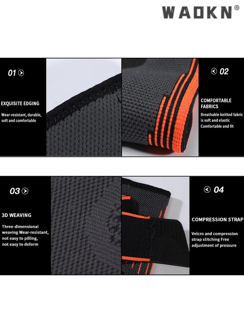 دبليو أيه أو كي أن الكوع الدعم مع حزام ، واثنين من الرجال والنساء ضغط الأكمام ، هو ممارسة ، رفع الأثقال ، وتخفيف آلام التهاب الأوتار والتهاب المفاصل الخيار المثالي ، الكوع محيط 18-24 سم - Image 5