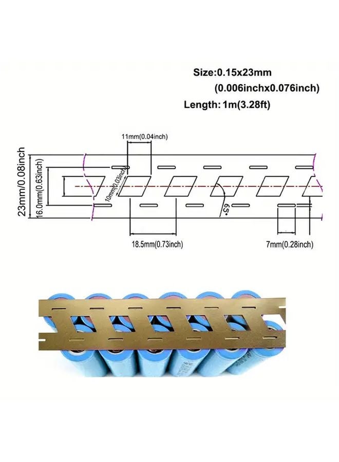 Nickel Strip 0.15x23mm 39.37 Inch For 18650 Battery Spot Welding - Image 1
