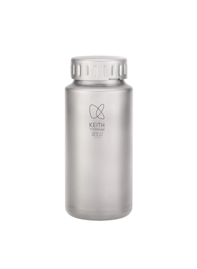 KEITH Titanium Ti3036 Water Bottle 1.2L, Plastic-Free Leakproof Outdoor Bottle with Bayonet Cap, Lightweight Titanium Sports Bottle - Image 1