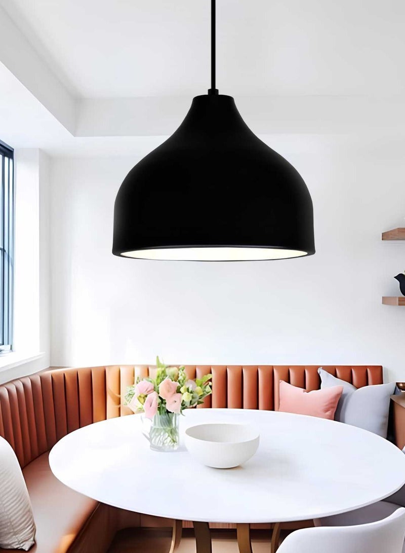 Black Metal Pendant Light – Modern and Stylish Ceiling Lamp - Image 2