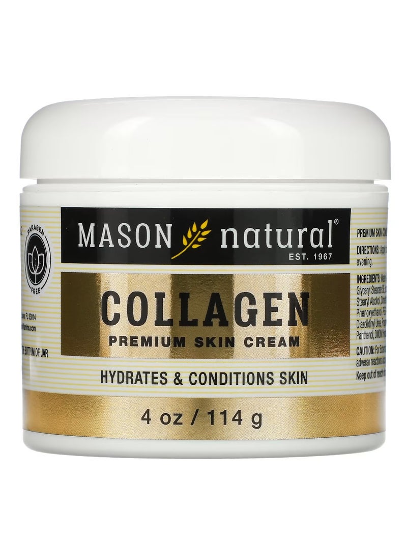 Mason Natural Collagen Premium Skin Cream Pear Scented 4 Oz 114 G