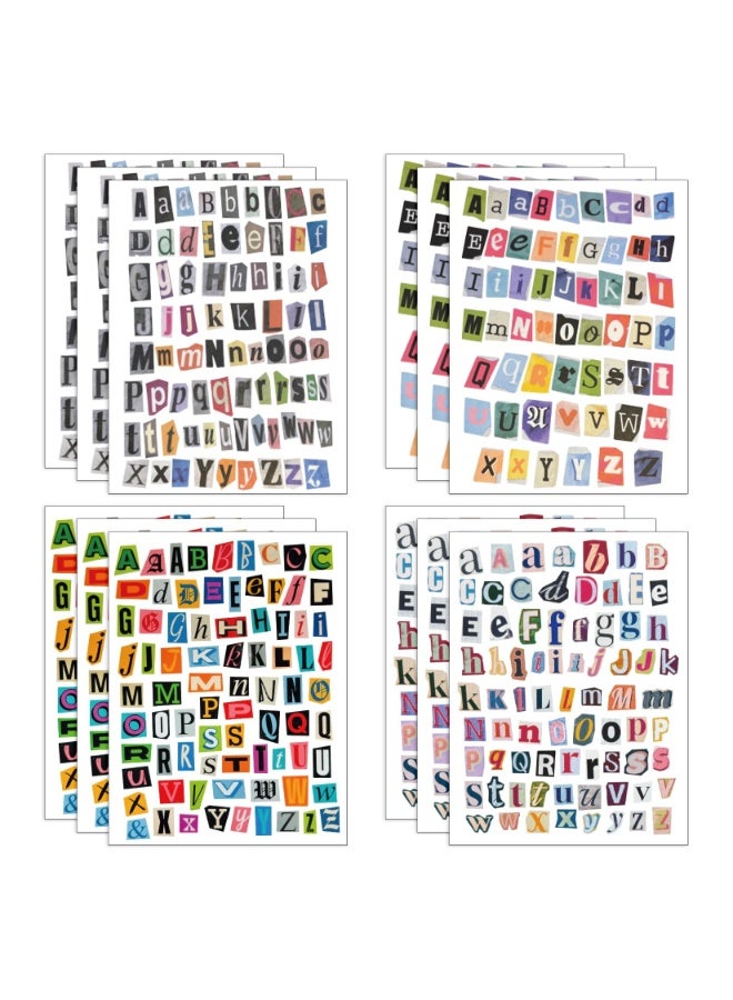 Peachjoy 861pcs Vintage Ransom Note Alphabet Letter Stickers for Scrapbooking, Journaling, Bullet Journals, DIY Crafts, Planner and Laptop Decoration, Water Bottle, Junk Journal Gift - Image 3