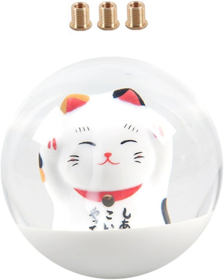 In-house warehouse packing Lovely Lucky Cat Round Car Shift Knob with 3 Adapters M8 M10 Metric for Manual and Automatic Vehicles Interior Accessories Bulk storage easy optimized build Elegant practical design All need matching options Ready goods scheduled ship Odor resistant Worldwide simple practical design Gulf market standard build Compact trendy practical build Diverse operating method fit All-scene compatible build Long term storage compatible In-house warehouse packing Long term use design Freeze crack proof Stable base Multiple options Intercity storage hub Assorted color options Custom sizing alternatives All condition resistant crafted quality Globally popular elegant design Multi-source stock guarantee Globally trusted affordable quality Space saving - Image 1