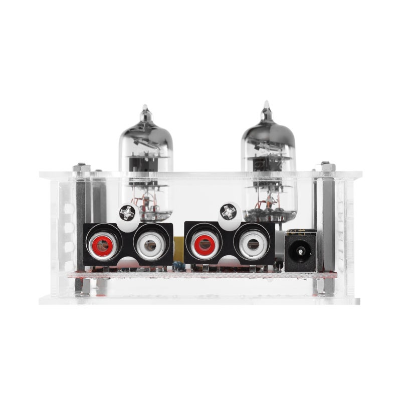 Dual Channel Preamplifier: 6J1 Tube, AC 12V Power - 2X Tube Buffer Amplification, Digital Taste Filtering Volume Control Tone Preamplifier for Home Audio Systems and Music Players - Image 2
