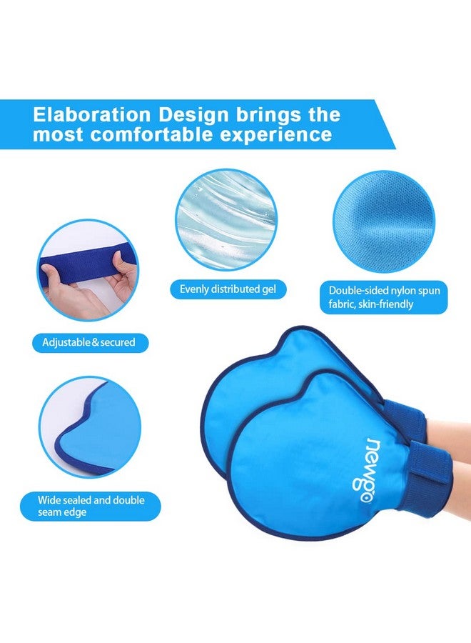 NEWGO NEWGO Hand Ice Pack Golves for Pain Relief, 2 Pack Cold Gloves for Chemotherapy Neuropathy, FSA or HSA Eligible Ice Gloves for Hands Finger Injuries, Arthritis, Working Hands  - Image 2