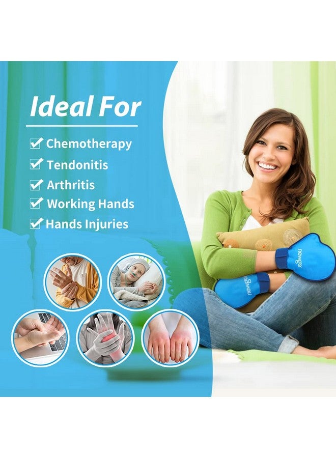 NEWGO NEWGO Hand Ice Pack Golves for Pain Relief, 2 Pack Cold Gloves for Chemotherapy Neuropathy, FSA or HSA Eligible Ice Gloves for Hands Finger Injuries, Arthritis, Working Hands  - Image 1