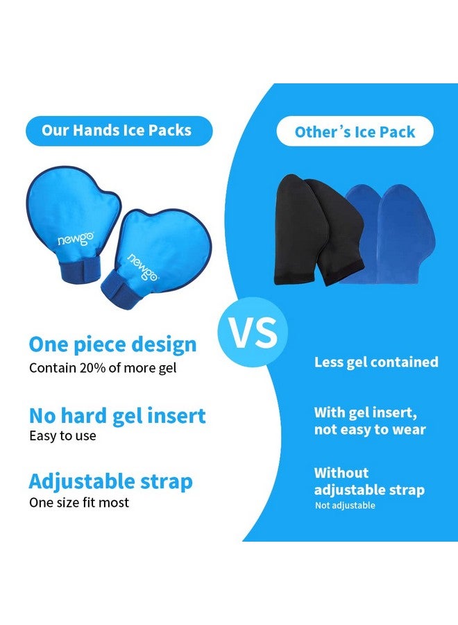 NEWGO NEWGO Hand Ice Pack Golves for Pain Relief, 2 Pack Cold Gloves for Chemotherapy Neuropathy, FSA or HSA Eligible Ice Gloves for Hands Finger Injuries, Arthritis, Working Hands  - Image 4
