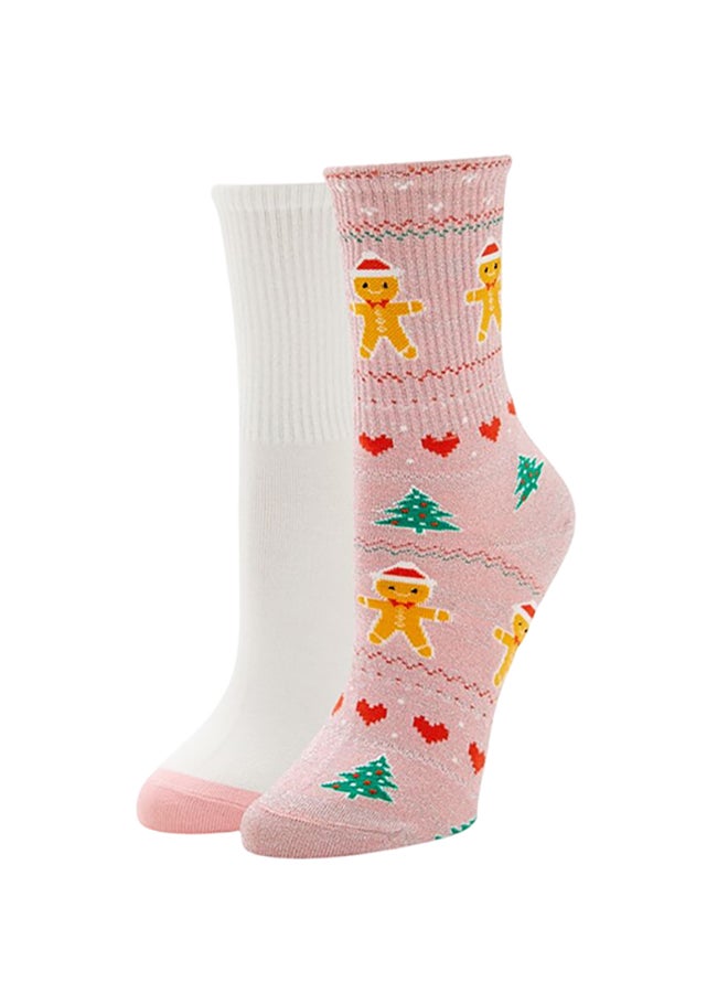 FOREVER 21 Gingerbread Crew Socks Set - 2 pack  - Image 1