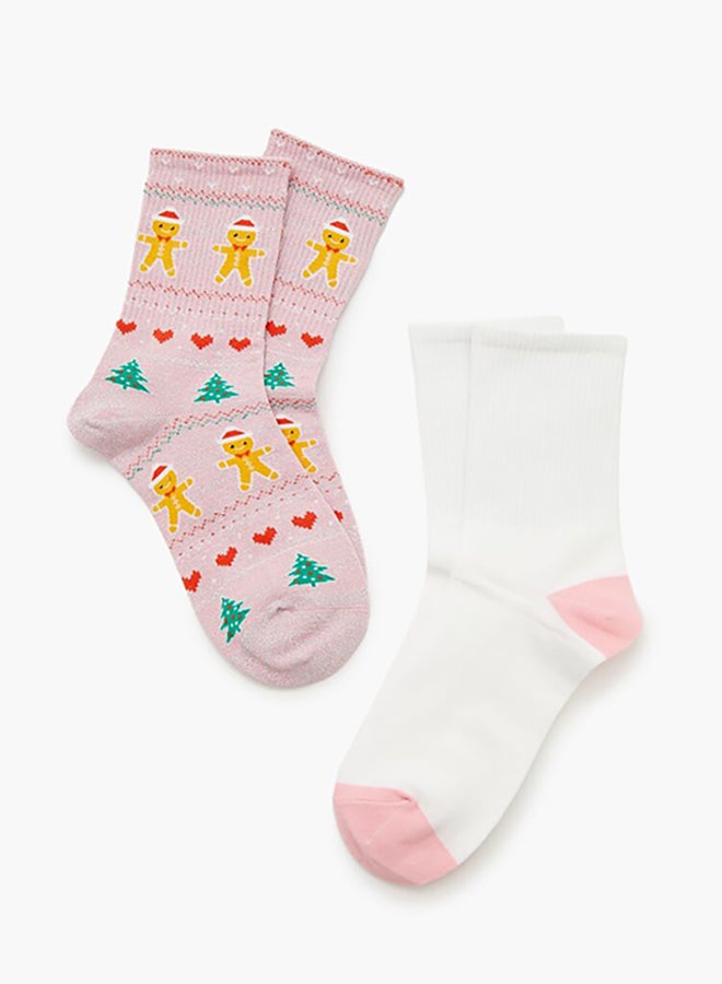 FOREVER 21 Gingerbread Crew Socks Set - 2 pack  - Image 2
