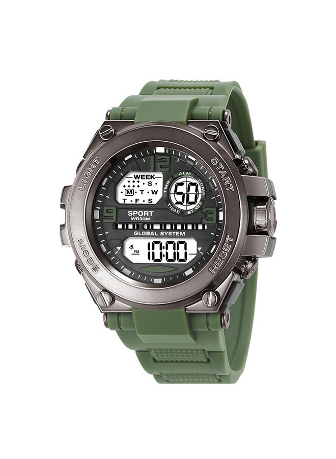 Arabest Men's Waterproof Analog Digital Wristwatch  and Sport Wrist Watch - Green - Image 1