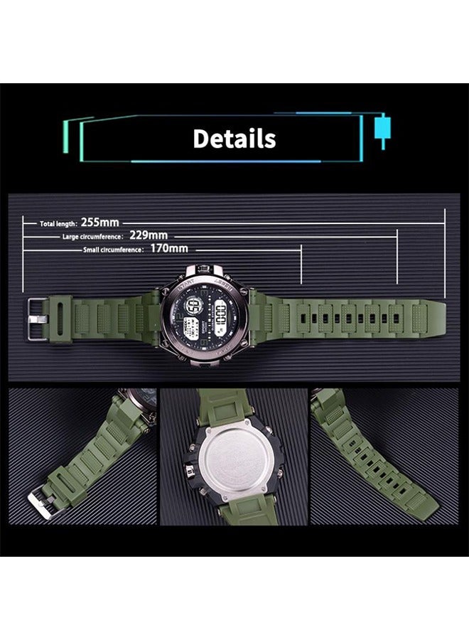 Arabest Men's Waterproof Analog Digital Wristwatch  and Sport Wrist Watch - Green - Image 5
