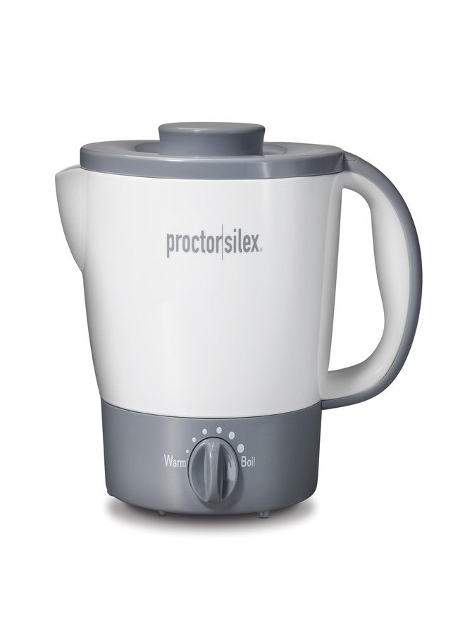 Proctor Silex 32oz Adjustable Temperature Hot Pot, Electric Kettle for Tea, Boiling Water, Cooking Ramen, Noodles and Soup, PFAS-Free Nonstick Coating, White (48507MN) - Image 1