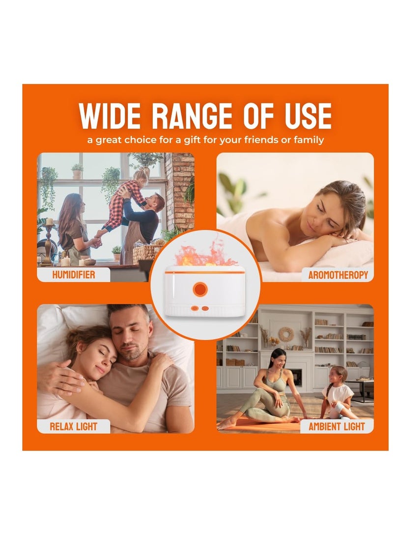 SYOSI Flame Diffuser, Oil Diffuser, Simulation Flame Oil Diffuser, Fire Humidifier, Flame Diffuser Flame Aroma Scent, Colorful Flame Air Aroma Diffuser Humidifier for Home Bedroom Room Office - Image 3