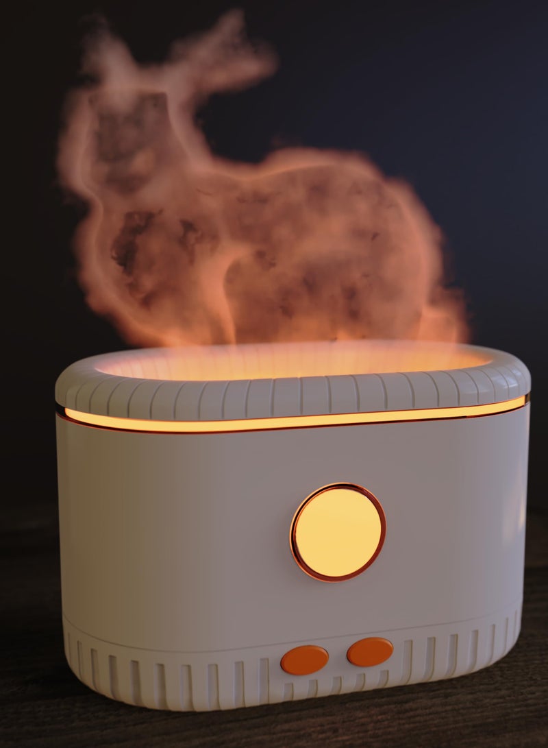 SYOSI Flame Diffuser, Oil Diffuser, Simulation Flame Oil Diffuser, Fire Humidifier, Flame Diffuser Flame Aroma Scent, Colorful Flame Air Aroma Diffuser Humidifier for Home Bedroom Room Office - Image 1