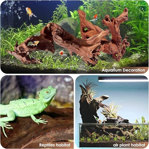 Azil Natural Driftwood 10'' - 15'' Perfect Aquarium Decoration! Ideal for Fish Tanks, Freshwater Aquariums, terrariums, aquascaping, hardscaping,Aquatic Plants. - Image 4