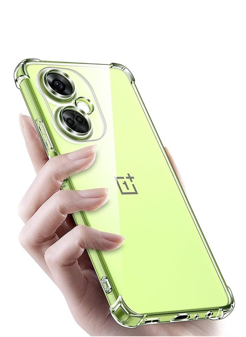 Techie - OnePlus Nord CE 3 Case and Screen Protector Combo Pack 2 in 1 - Transparent TPU Bumper Case with HD Tempered Glass Screen Protector - Image 1