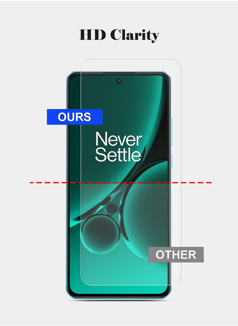Techie - OnePlus Nord CE 3 Case and Screen Protector Combo Pack 2 in 1 - Transparent TPU Bumper Case with HD Tempered Glass Screen Protector - Image 1