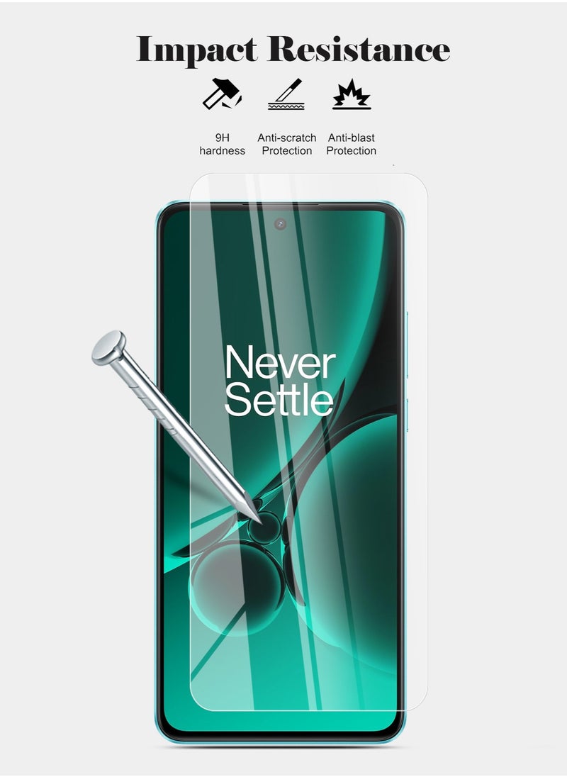 Techie - OnePlus Nord CE 3 Case and Screen Protector Combo Pack 2 in 1 - Transparent TPU Bumper Case with HD Tempered Glass Screen Protector - Image 1