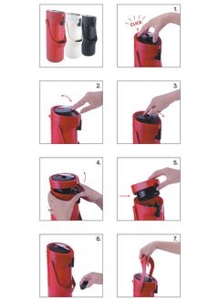 غزال ترمس شاي وقهوة بلاستيك بضغطة مريحة 1.9 لتر أسود  - Image 5