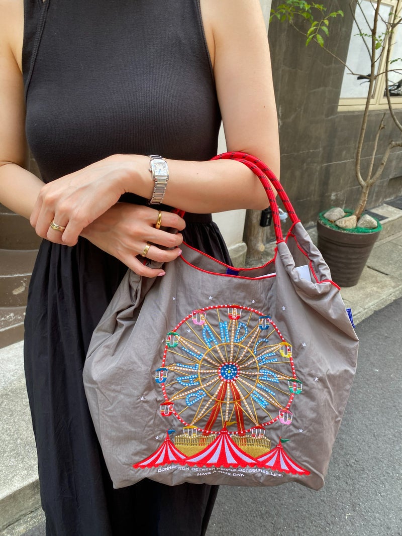 New Japanese Ball Chain Embroidered Ferris Wheel Shopping Bag Fashion All-Match Commuter Fashion Shoulder Bag - Image 1